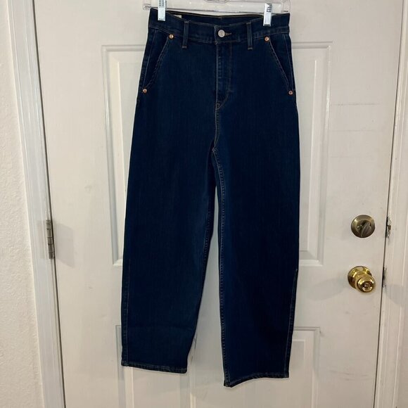 Levi's Woman's Red Tab LEJ Engineered Stretch Blue Premium Jeans Sz 24 x 26 - Picture 1 of 10